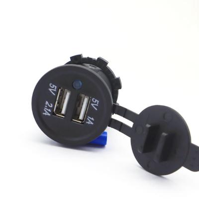 China HOT Car PCB Dual Outlet 12V 24V USB Charger Quantity Socket 1A 2.1A for Car Boat Dual Port USB Power Charger for sale