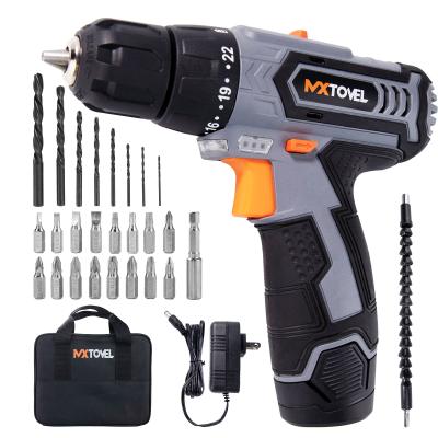 China Promotional High Quality Lithium Ion Battery 12v 10mm Cordless Power Tool Drills for sale