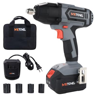 China Customized high quality cordless 20V lithium battery power 350N.m impact wrench 1/2 inch for sale