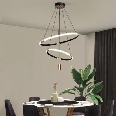 China Modern LED Chandelier Dimmable Ring Modern Indoor Lighting Ceiling Decoration Lighting for sale