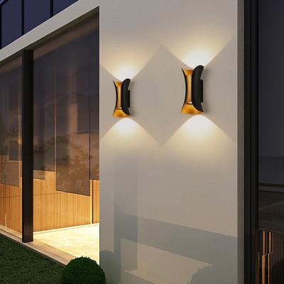 China Garden Ip65 Outdoor Modern Aluminum Modern Outdoor Through The Wall Waterproof Light Led Out Of The Door Wall Lamp for sale