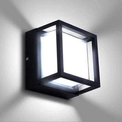 China Contemporary Warm Black SMD LED Wall Light for Pathway Patio Villa Corridor Pillar Light 6000K Cold White for sale