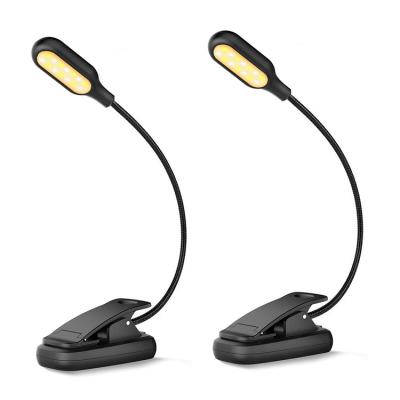 China 14 LEDs & 5 Color Modes& 4 brightness levels customized logo bendable gooseneck acceptable craftled cable book light lamp clip on flexible table lamps press control for sale