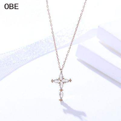 China New Arrival Romantic Wholesale 925 Sterling Silver Womens Wholesale 925 Silver Cross 925 Silver Cross for sale