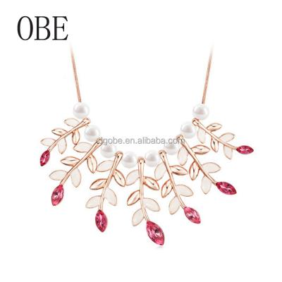 China Good Quality Crystal Jewelry Wholesale Hot Sale OBE Necklace Fancy Design for sale