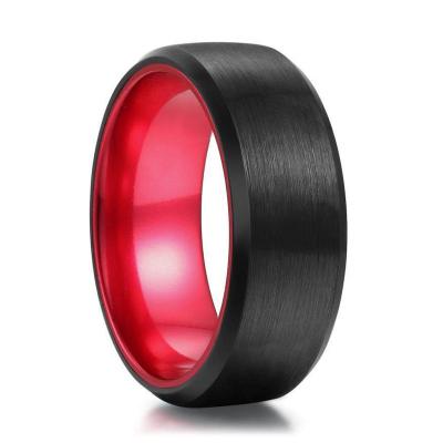 China OBE Factory Wholesale 8mm Ring Wide Tungsten Steel Ring CLASSIC Good Quality Carbide for sale