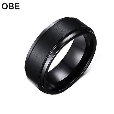 China IP Tungsten Carbide Black Steel Desk/Ring Black Wholesale Cheap High Quality Plating Career Manufacture For Men for sale