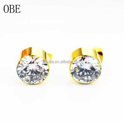 China Fashion CLASSIC Wholesale Women Simple OBE Fashion Gold Plated Cheap Wholesale Stud Earrings for sale