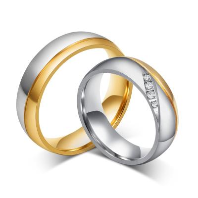 China Wholesale New Arrival Stainless Steel OBE Gold Ring Designs For Female Couples Gold Ring Designs For Female And Male for sale