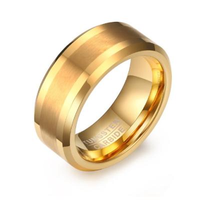 China OBE CLASSIC Factory Good Quality Wholesale Plated 18k Gold 8mm Ring Wide Wedding Ring For Women And Male for sale