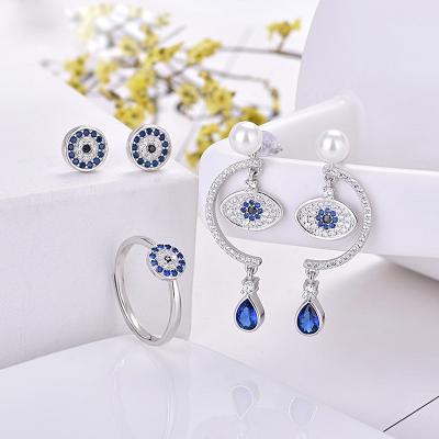 China Fashion Hot Good Quality Silver Jewelry Ring Earrings Unique 925 3 Piece OBE Brand Sale Set for sale