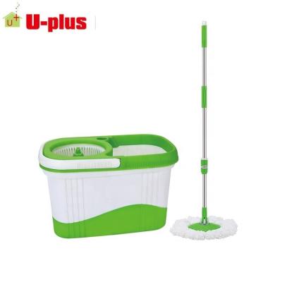 China Nice Sustainable Single Easy Microfiber Mops Online Cleaning Floor Swivel Spinning 360 Spinning Magic Mop Clean With Plastic Bucket for sale