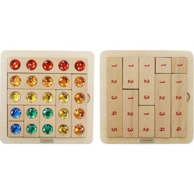 China Beech Wood and Plywood Creative Learning Toys Wooden Counting Blocks 1-5 Gemstone Counting Bars for Boys and Girls for sale