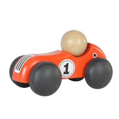 China High Quality Wooden Early Learning Infant Vehicles Toy Vintage Beech Wood Toys Racer For Toddlers for sale