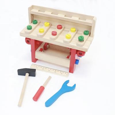 China Wooden Tool Box Toy Gifts of TOY Children Role Play Toy Functional Table Tool MODEL for Kids for sale