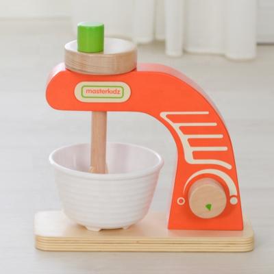 China Wooden Toy Kitchen Pretend Play Food Mixer Beech Wood Children's Game for Home and Schools for sale