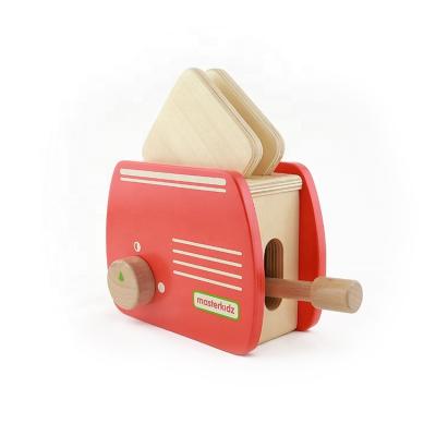 China High Quality Beech Wood Role Playing Wooden Toy Wooden Children Kitchen Game Toaster Set for Home and School for sale