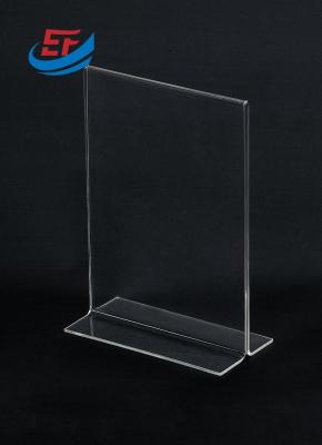 China T-Style Bottom Loading Transparent A4 Acrylic Sign Holder for sale