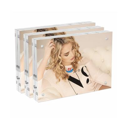 China Double-Sided Magnetic Acrylic Crystal Clear Plastic Picture Frames for sale