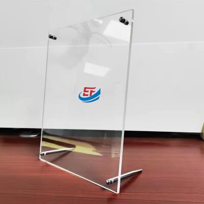 China Desktop Display Strong Magnetic High Transparency Plexiglass Poster Frames for sale