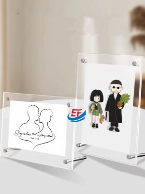 China Acrylic Picture Holder Multi Size Tabletop Clear Plastic Photo Frames for sale