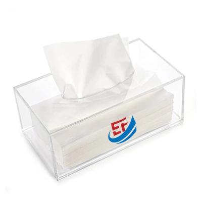 China Customized Desktop Perspex Napkin Box Clear Acrylic Tissue Paper Sheets Holder for sale