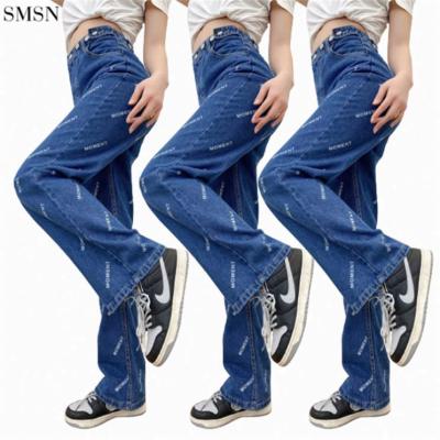 China High Quality Breathable Women Jeans Fashion Letter Printing Cute OSINA Jeans For Women Jeans With Chains Women for sale