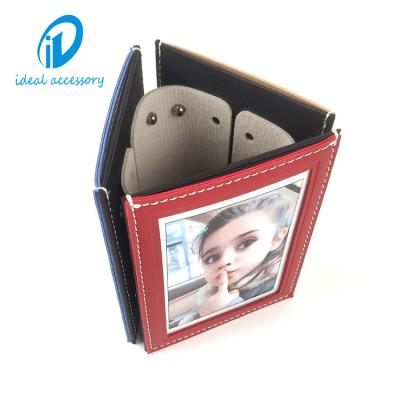 China Manufacturer Wholesale Hot Selling DIY Pen Holder Photo Frame Foldable Multi Functional PU Leather 2022 for sale