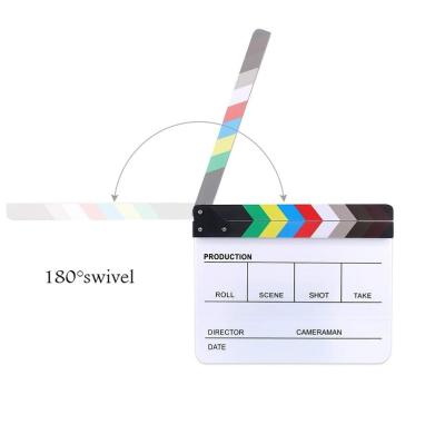 China For Director White Slate-Board Clapperboard Professional Shingle Black Acrylic Film Photo Studio Equipment Film Shooting Film For Film for sale