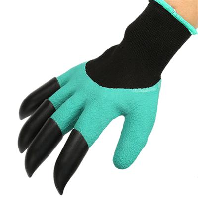 China Genie Long Gauntlet Garden Gloves Durable Planting Breathable with Prongs for sale