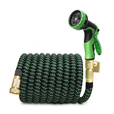 China Adjustable High Quality Expandable Magic Rubber Hose Gun Car Washing Lightweight Garden Hose for sale