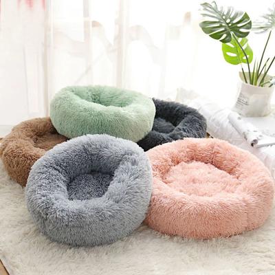 China Luxury Pet Cat Dog Cuddler Waterproof Fluffy Washable Winter Kennel Bed for sale