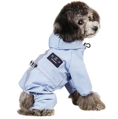 China Viable Adjustable Lightweight Reflective Luxury Rainwear Transparent Dog Raincoat for sale