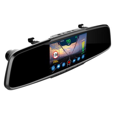 China 3 in 1 New 5 Inch HD Car DVR 2021 Dash Cam GPS Navigation Rearview Mirror 1080p Car Dash Camera Radar Detector for sale