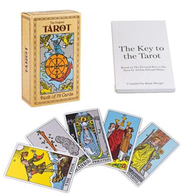 China Paper or PVC High Quality Custom Wholesale Printing Golden Edges Oracle Tarot Deck Affirmation Cards With Book Instruction for sale