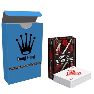 China Paper or PVC Customize Poker Glossy Varnish Wholesale Top Quality Elegant Hot Sale Custom Paper Playing Cards with Tuck Box for sale