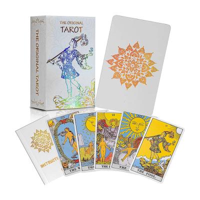 China Paper or PVC High Quality Custom Wholesale Printing Golden Edges Oracle Tarot Deck Affirmation Cards With Book Instruction for sale