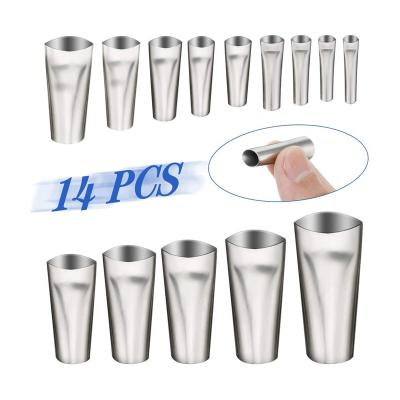 China Perfect Caulking Finisher 14Pcs Stainless Steel Caulking Nozzle Applicator Sealant Finishing Tool for sale