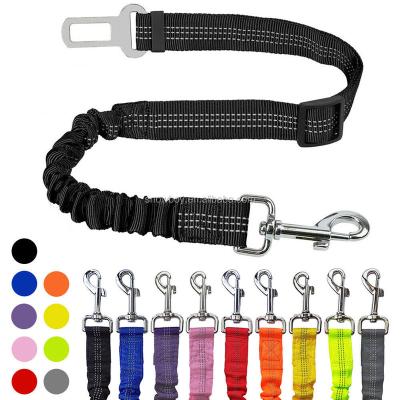 China Viable Shockproof Adjustable Dog Car Seat Belt Clip Bungee Advance Vehicle Travel Safety Harness Clip for sale