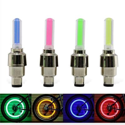 China Multi Color LED 65mm*17mm Car Bike Wheel Tire Tire Valve Dust Cap Spoke Neon Lights Firefly for sale