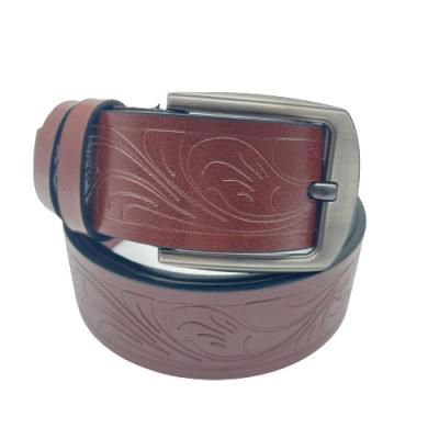 China Men Business Super Fiber Bottom Layer Leather Belts With Cheap Price 40+ Suface Textures Belt Metal Pin Buckle Optional In Stock for sale