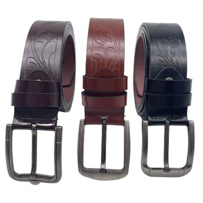 China Men Business Pin Buckle Belt In Stock 40+ Suface Textures Fiber Bottom Layer Optional Super Leather Belts With Cheap Price for sale