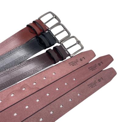 China Mens Business Direct Manufacturer Supply Mens Business PU Leather Belts In Stock With 40+ Textures Embossing Exterior Optional Pin Buckle Belts for sale