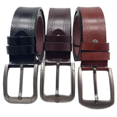 China Men's business stock lot leather belts 40+ textures embossing super-fiber exterior optional pin to buckle belts for men's business casual wear for sale