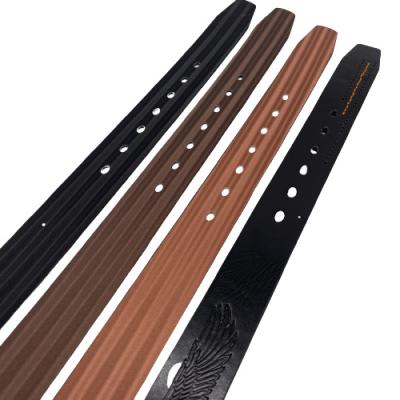 China Men's Business Lot Artificial Leather Running Belts with 40+ Textures Embossing Surface Super-Fiber Pin Buckle Belts for Men's Business for sale