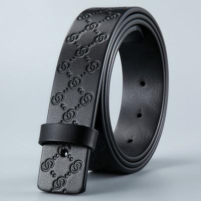 China Cowhide Multiple Styles Custom Single Layer Genuine Leather Cowhide Belt Business Men Belts for sale