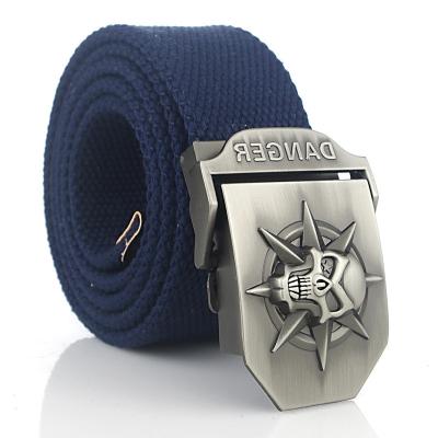 China New Design Custom Types Canvas Belt Canvas Men Webbing Belt Tactical Belt With Metal Buckles With OEM for sale