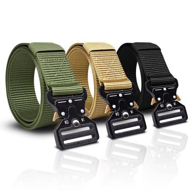 China Adjustable Webbing Military Belt With Quick Release Buckle Security Army Belt 1.5 Inch Military Tactical Belt for sale