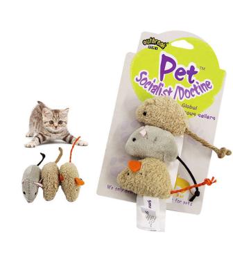 China Amazon Sustainable Hot Sale Pets Chew Toys Shape Mouse Plush Toy For Cats for sale