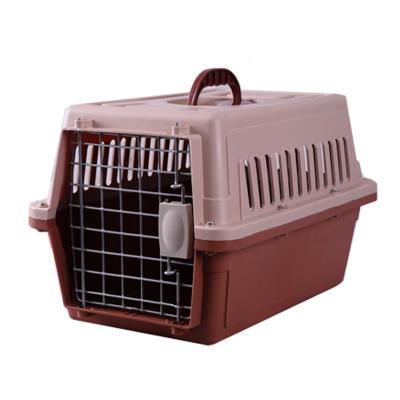 China High Quality Breathable Pets Iron Door Airline Carriers Pet Resin Plastic Door Air Box For Dog Cat for sale